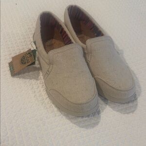 Sanuk Sidewalk Surfers Natural Canvas Slip-Ons